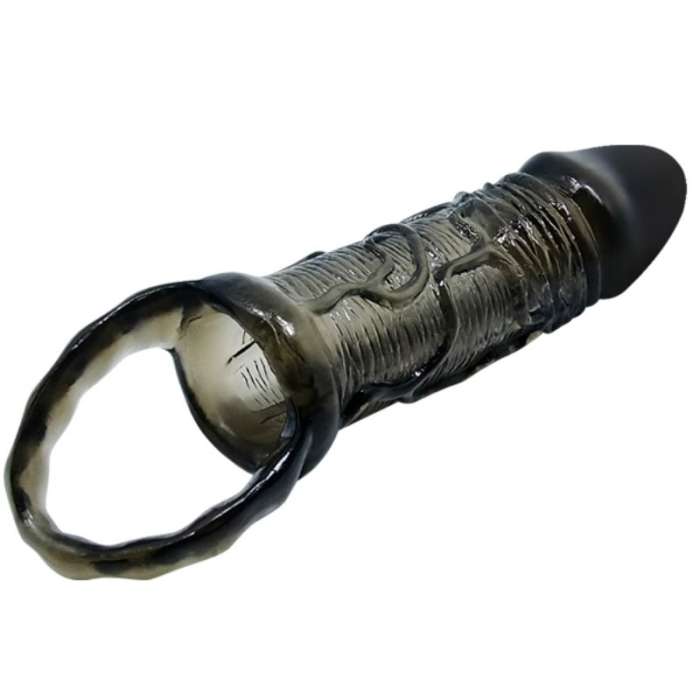 MANGA DE PÊNIS DE SILICONE BAILE COM CORREIAS DE ESFERA 13,5 CM