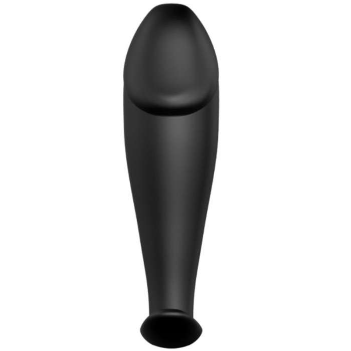 PRETTY LOVE - PLUG ANAL SILICONE FORMA PENIS E 12 MODOS VIBRAÇÃO - NEGRO