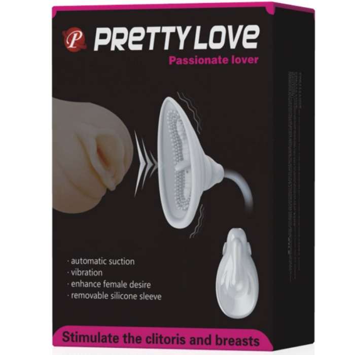 ESTIMULADOR DE CLITORIS E MAMILOS COM SUCÇÃO - PRETTY LOVE