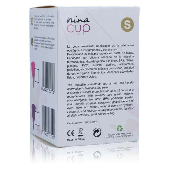 NINA CUP MENSTRUAL CUP TAMANHO S ROSA