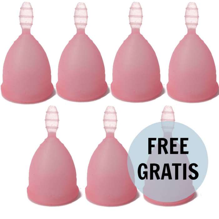 COPO MENSTRUAL TAMANHO L - NINA CUP 6 + 1 GRÁTIS