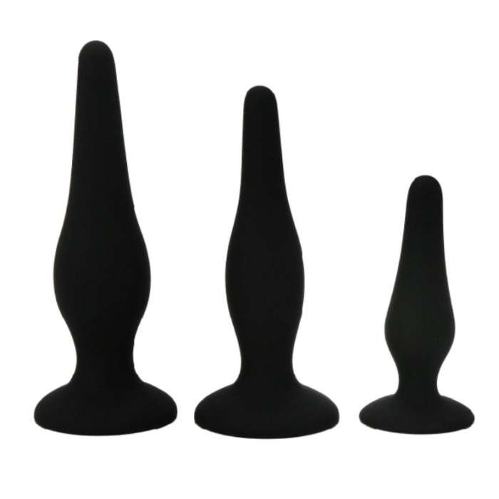 PLUGS DE SILICONE DO KIT ANAL DO INICIANTE