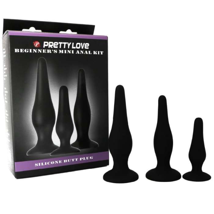 PLUGS DE SILICONE DO KIT ANAL DO INICIANTE