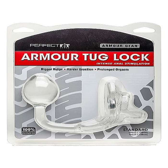 ANEL PARA PÉNIS COM PLUG ANAL - ARMOR TUG LOCK