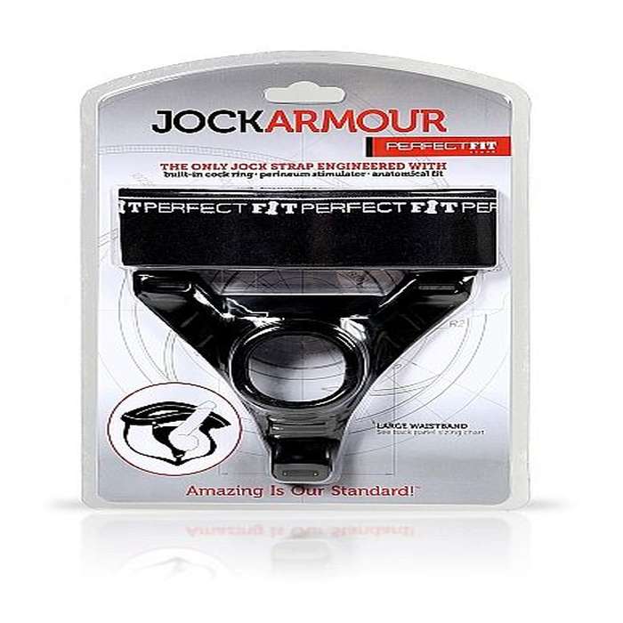 PERFECT FIT JOCK ARMOR BLACK XL ARN S EL STICO
