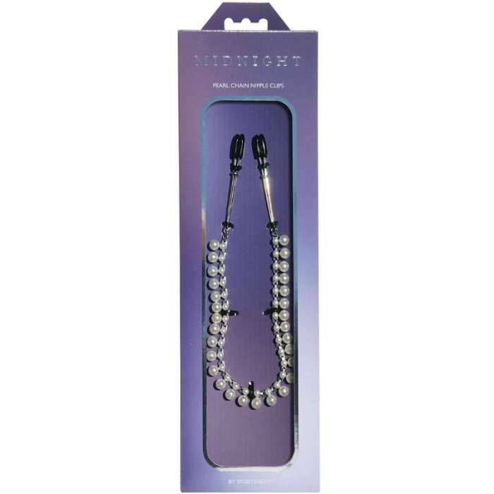 SPORTSHEETS - MIDNIGHT PEARL CHAIN NIPPLE CLIPPS
