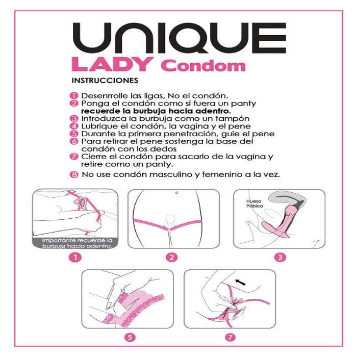 UNIQUE LADY CONDOM FRE LATEX 3 UDS