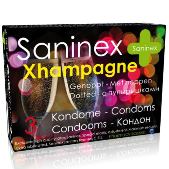 SANINEX CONDOMS CHAMPAGNE 3 UDS