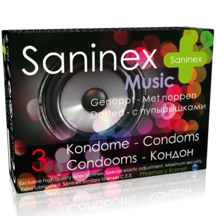 SANINEX CONDOMS MUSIC 3 UNIDADES