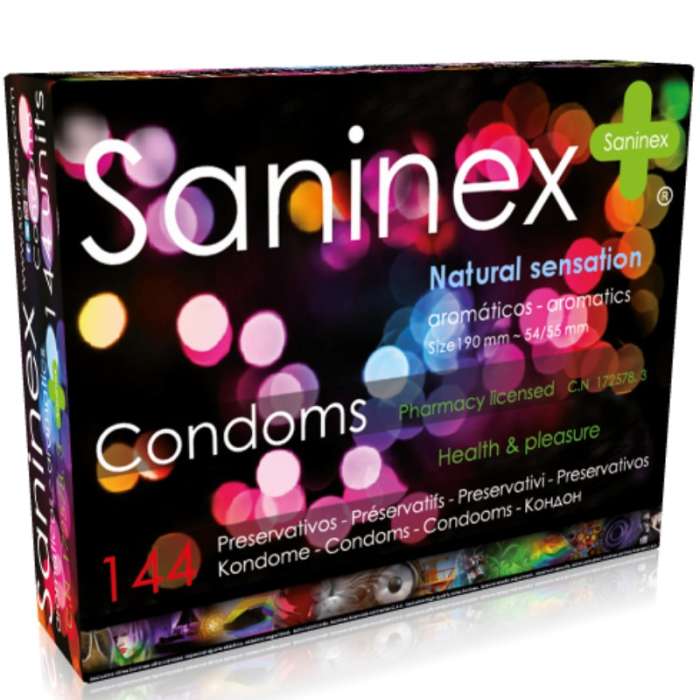 PRESERVATIVOS - SANINEX CONDOMS NATURAL SENSATION 144 UNITS