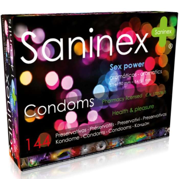 SANINEX CONDOMS SEX POWER 144 UNIDADES