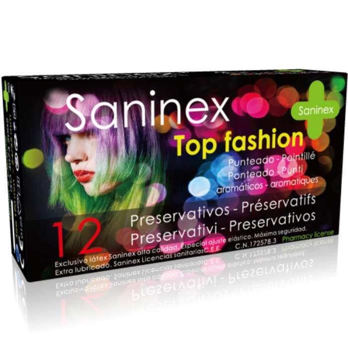 SANINEX CONDOMS TOP FASHION PONTOU 12 UNIDADES