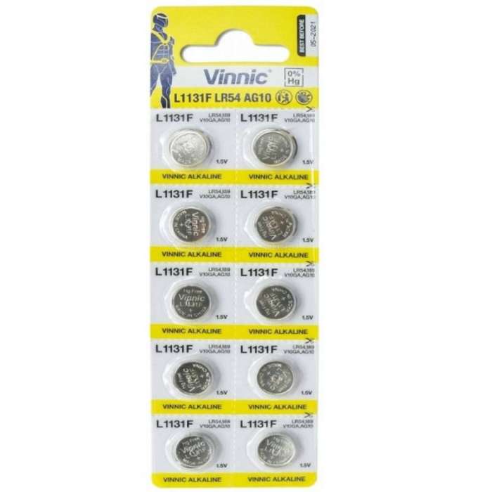 VINNIC LR54 (AG10) 10 BATERIAS