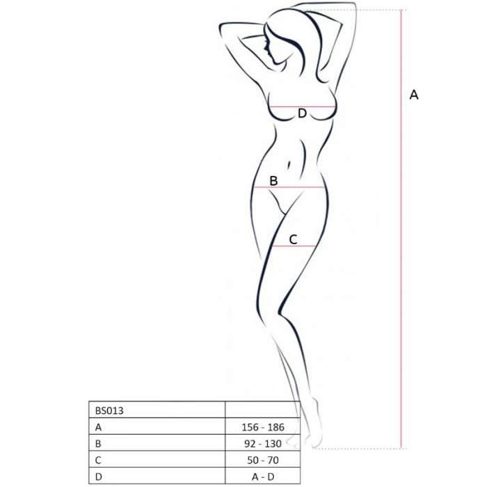 BODYSTOCKING  - PASSION WOMAN BS013 BLACK ONE SIZE