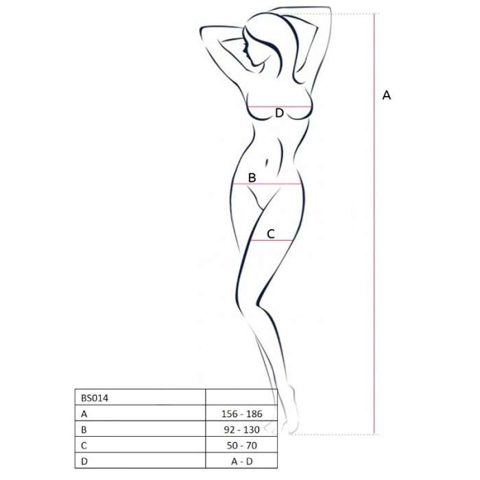 BODYSTOCKING - PASSION WOMAN BS014 WHITE ONE SIZE