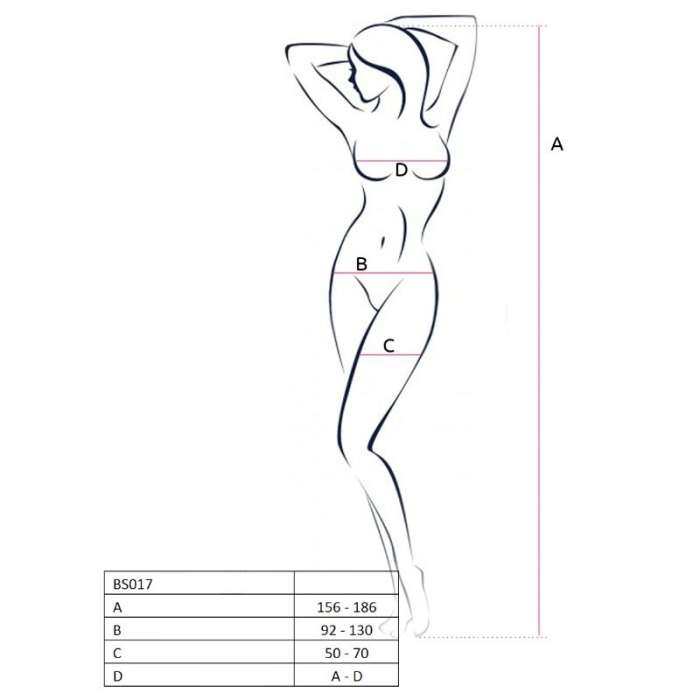 BODYSTOCKING - PASSION WOMAN BS017  WHITE ONE SIZE