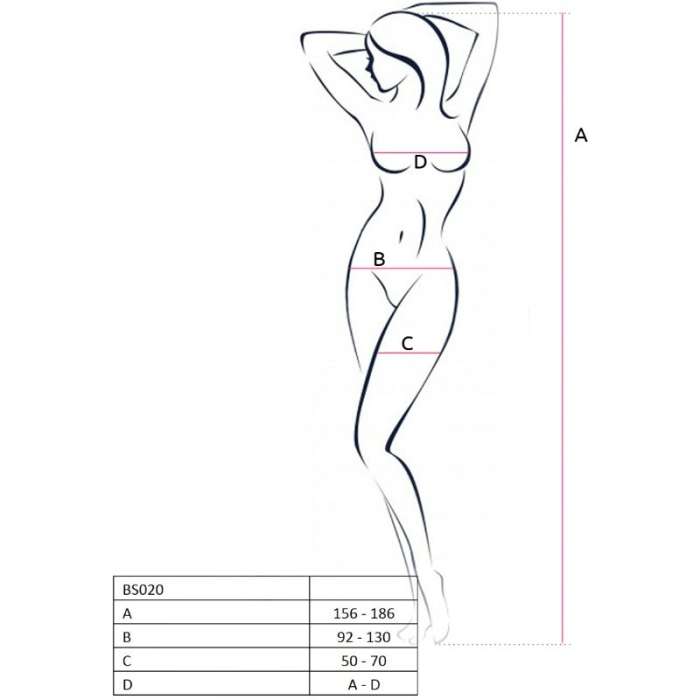 BODYSTOCKING - PASSION WOMAN BS020 WHITE ONE SIZE