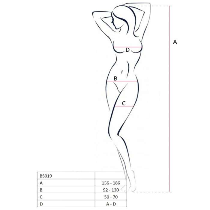 BODYSTOCKING - PASSION WOMAN BS019 WHITE ONE SIZE