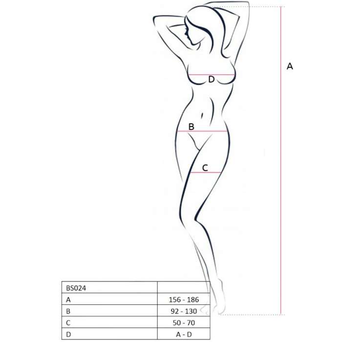 BODYSTOCKING - PASSION WOMAN BS024 WHITE ONE SIZE