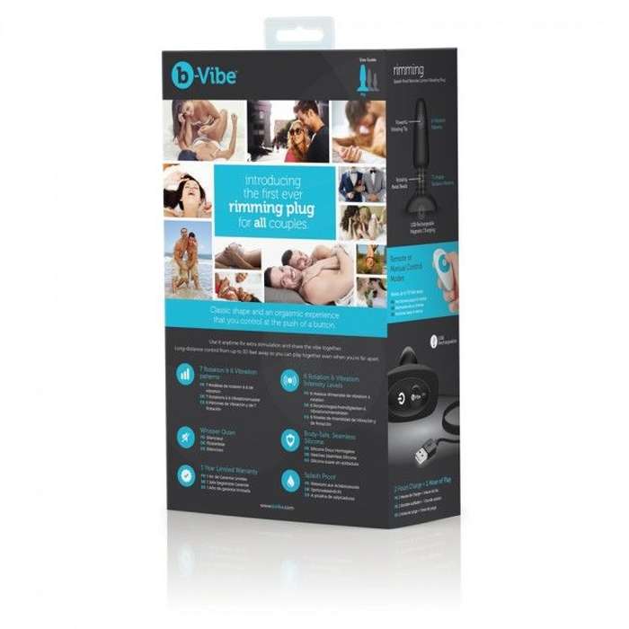 PLUG ANAL - B-VIBE RIMMING CONTROL REMOTO ANAL PLUG 2 TEAL