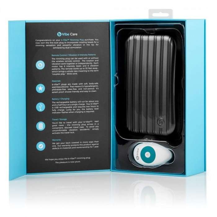 PLUG ANAL - B-VIBE RIMMING CONTROL REMOTO ANAL PLUG 2 TEAL