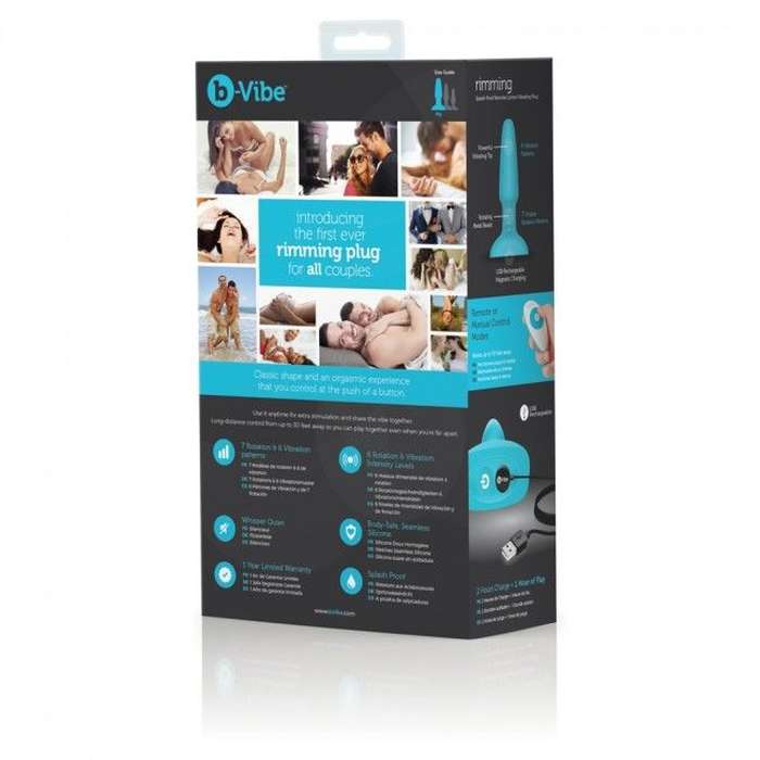 PLUG ANAL - B-VIBE RIMMING CONTROL REMOTO ANAL PLUG 2 TEAL