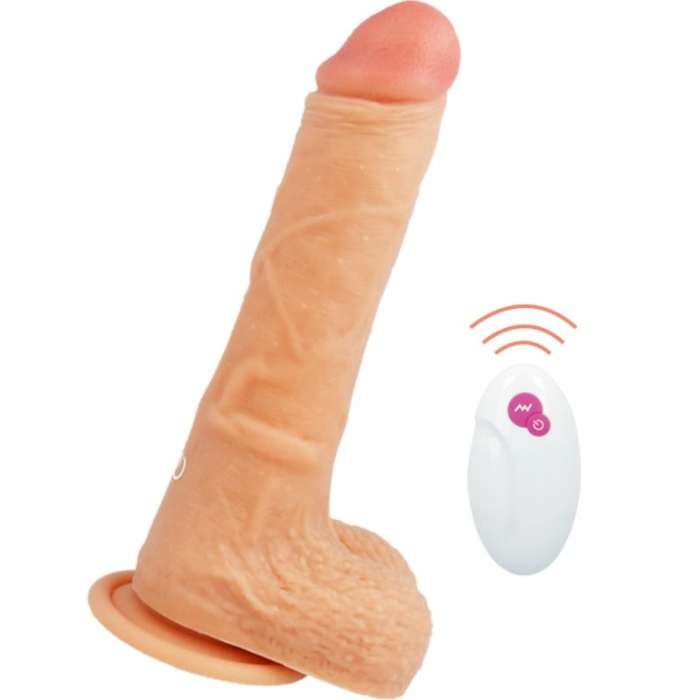 DILDO REALISTICO FLEXIVEL TÉRMICO - COM CONTROLE REMOTO - 17 CM