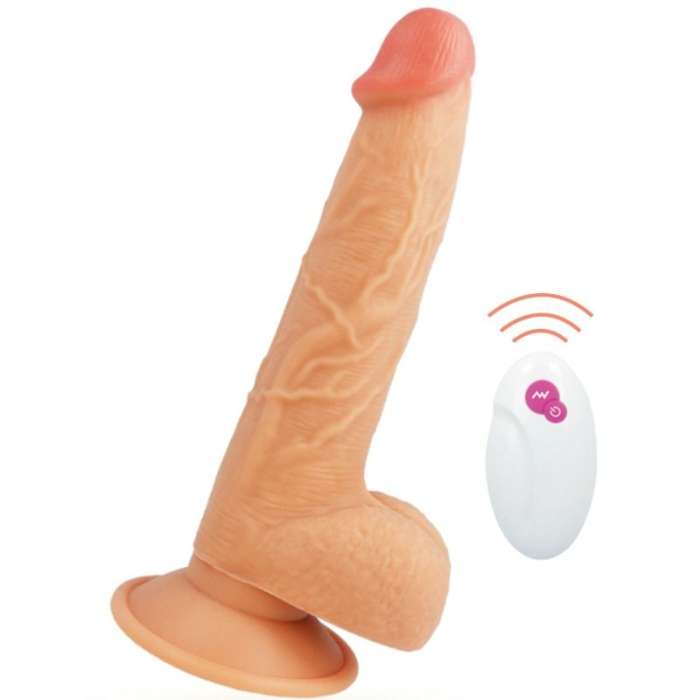 DILDO REALISTICO FLEXIVEL E TERMICO - COM CONTROLE REMOTO - 16,5 CM