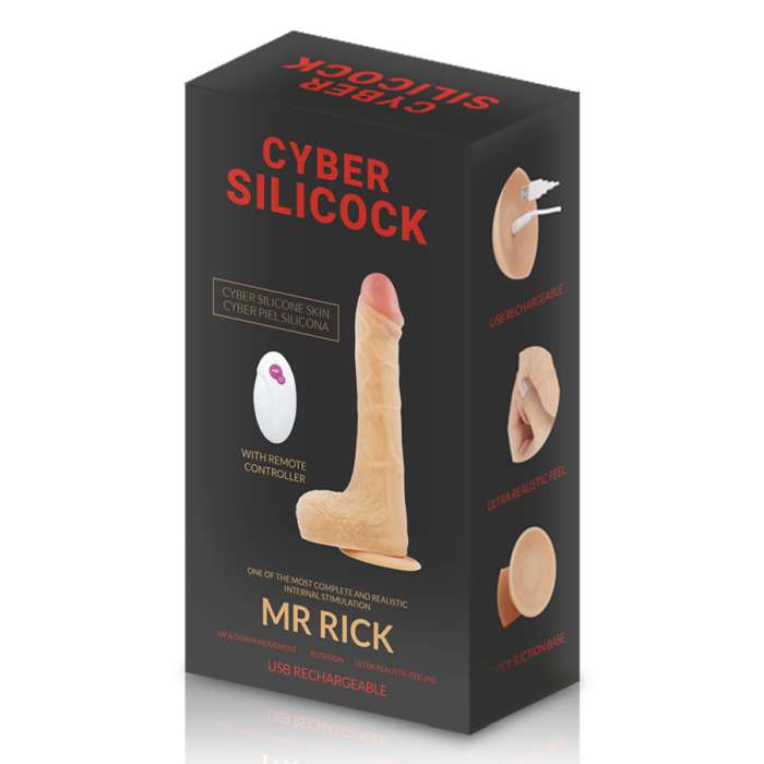 DILDO REALISTICO FLEXIVEL E TÉRMICO COM CONTROLE REMOTO - SYBER SILICOCK MR. RICK