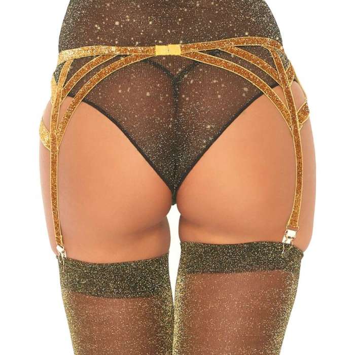CINTA LIGA - LEG AVENUE GOLDEN LUREX GAUGE ONE SIZE