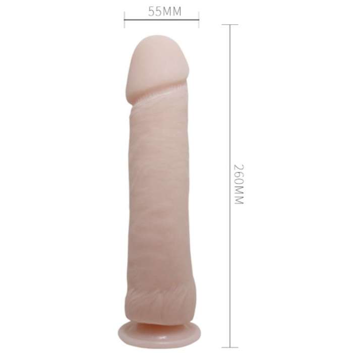 DILDO REALÍSTICO COM VIBRAÇÃO E CONTROLO REMOTO - 26 CM