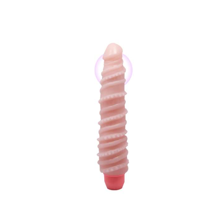 DILDO FLEXIVEL COM ESTIMULAÇAO ESPIRAL, COM VIBRAÇAO E VENTOSA - FLEXI VIBE
