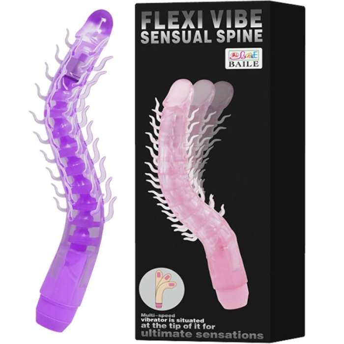 VIBRADOR DOBRÁVEL -  FLEXI VIBE SENSUAL SPINE 23,5 CM