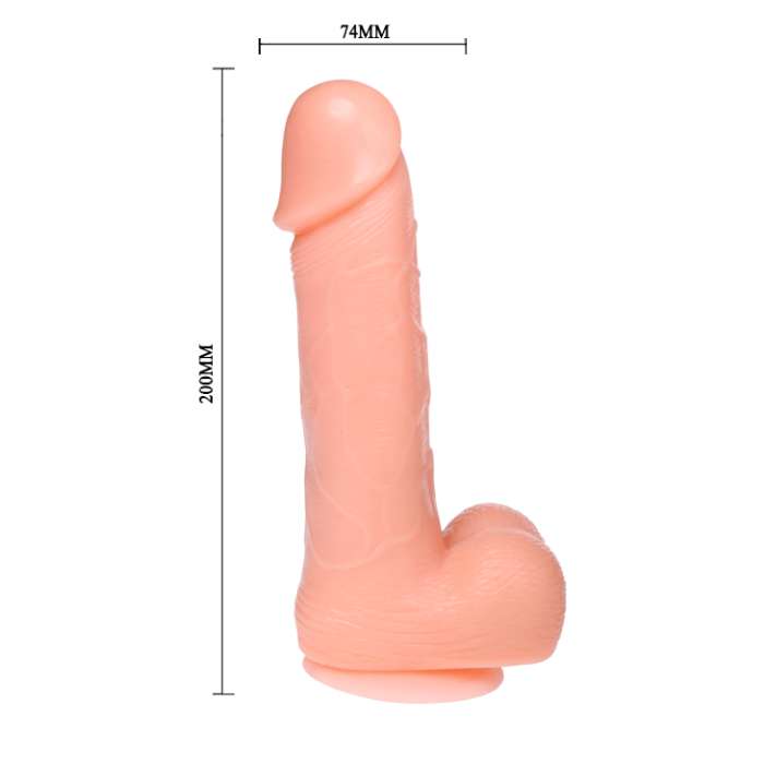 DILDO REALISTICO COM FUNÇÃO DE ROTAÇÃO E VIBRAÇÃO - 20 CM