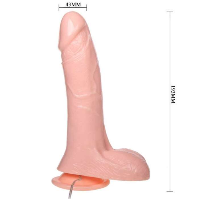 DILDO REALÍSTICO INSUFLÁVEL COM COPO DE SUCÇÃO 19,3 CM