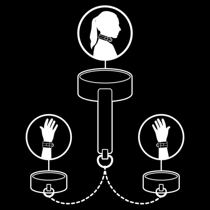 FETISH SUBMISSIVE COLAR E ESPOSAS COURO VEGANO