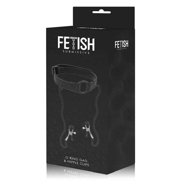 COLAR COM GRAMPOS DE MAMILO - FETISH SUBMISSIVE