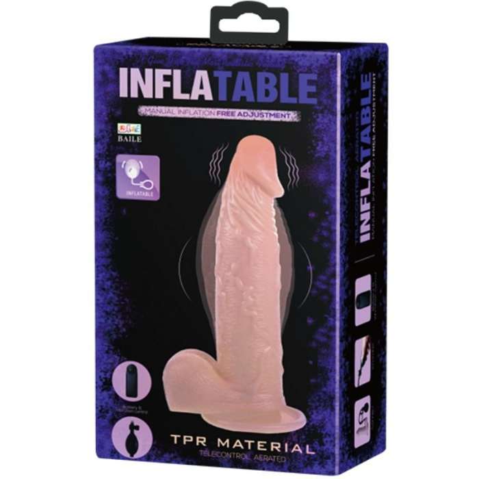 DILDO REALÍSTICO INSUFLÁVEL E VIBRADOR