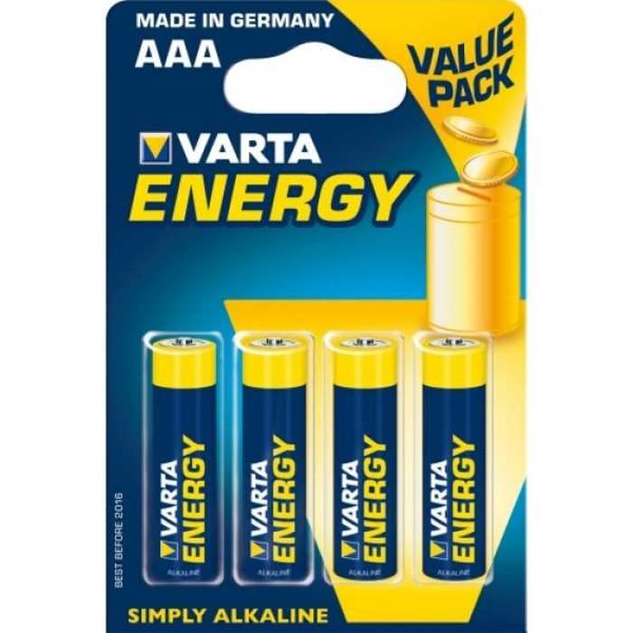 VARTA ENERGY BATTERY AAA LR03 4 UNITS