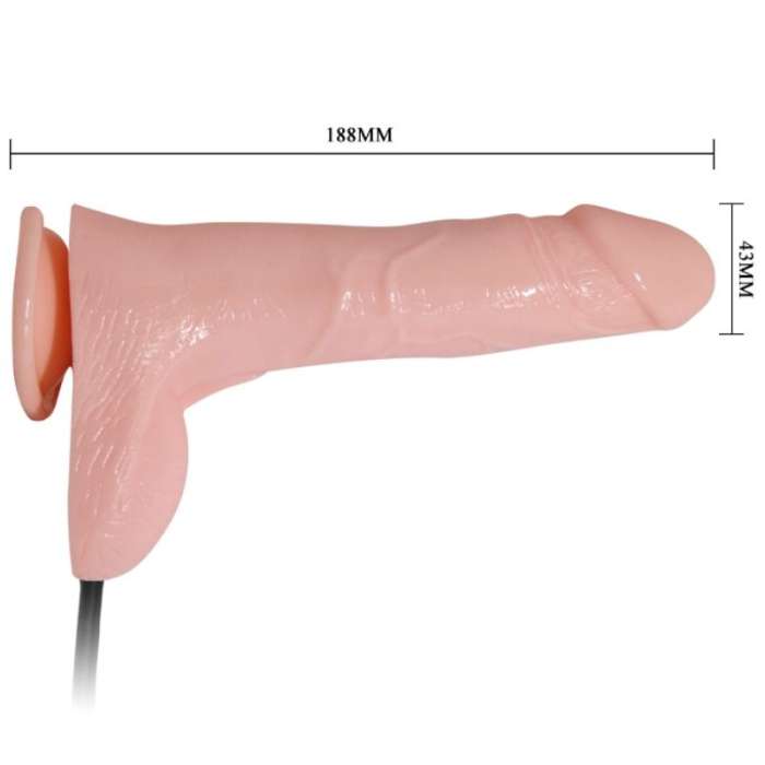 DILDO REALÍSTICO INSUFLÁVEL E VIBRADOR 18,8 CM