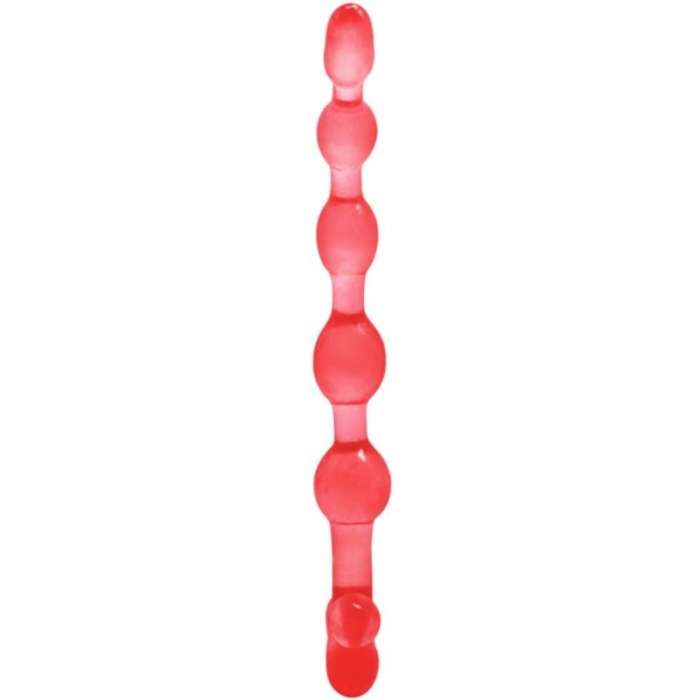 BENDY TWIST ANAL BEADS RED