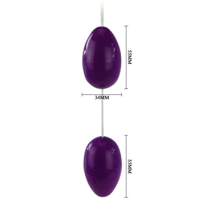 TWINS BALLS ANAL BEADS PURPLE