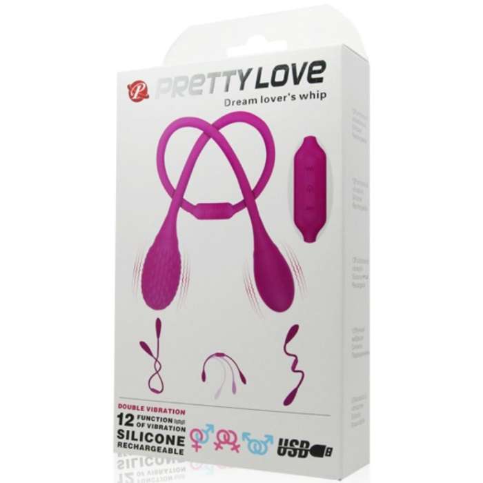 CHICOTE COM VIBRAÇÃO DUPLA - PRETTY LOVE