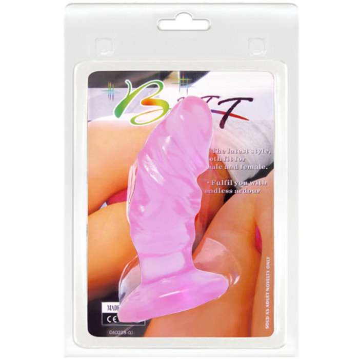 PLUGUE ANAL UNISEX BAILE COM COPO DE SUCÇÃO ROSA