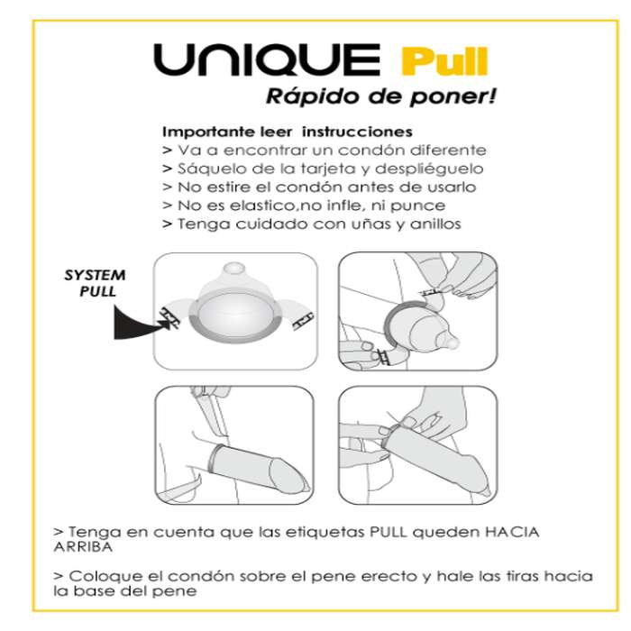 PRESERVATIVOS - UNIQ PULL FREE LATEX 3UDS