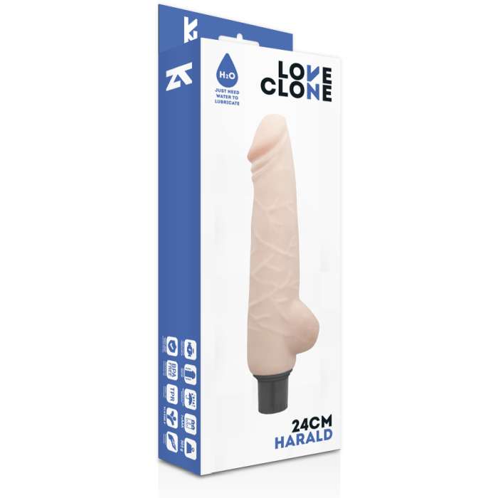 VIBRADOR COM AUTOLUBRIFICAÇÃO - LOVECLONE HARALD 24CM