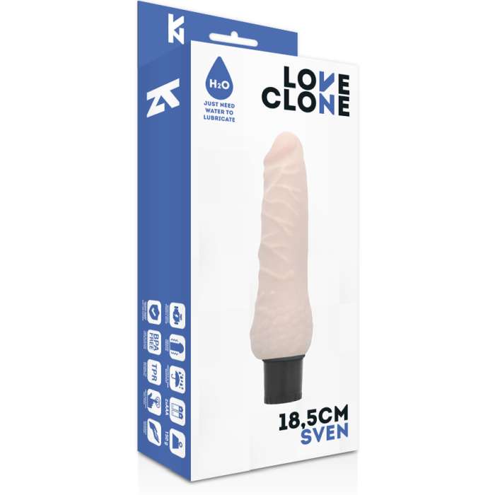 VIBRADOR COM AUTOLUBRIFICAÇÃO - LOVECLONE SVEN 18,5 CM
