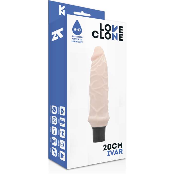 VIBRADOR COM AUTOLUBRIFICAÇÃO - LOVECLONE IVAR  20CM