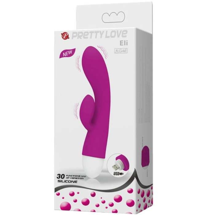 VIBRADOR PONTO G E ESTIMULADOR DE CLITORIS - PRETTY LOVE SMART ELI