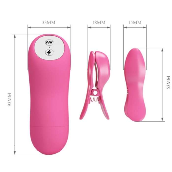 ONDA ROMÂNTICA VIBRANTE E CHOQUE ELÉTRICO BICOS DE BICO FUCHSIA